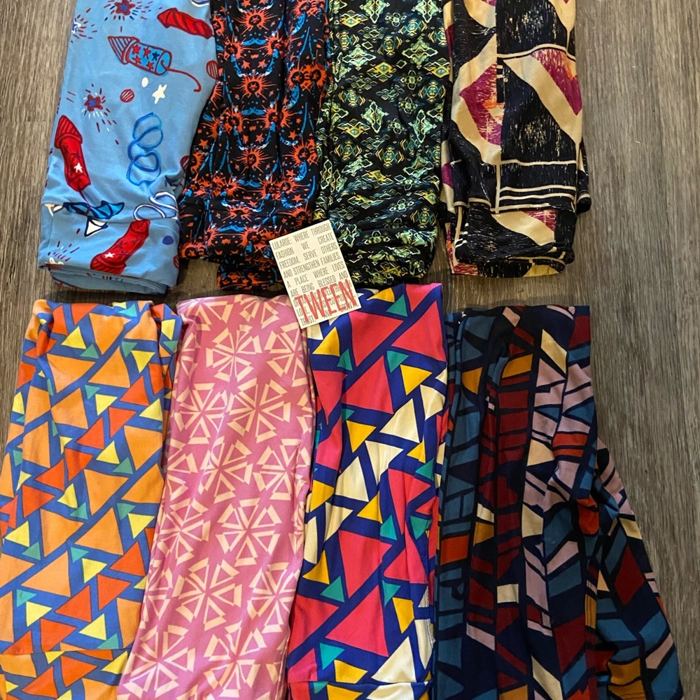 Lularoe tween leggings bundle of 8 pairs. New with tag